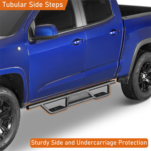 Road Trip Nerf Side Step Bars For 2015-2025 Chevy Colorado Crew Cab & GMC Canyon Crew Cab - LandShaker