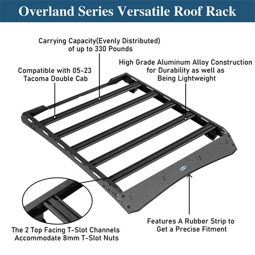 Road Trip Versatile Roof Rack For 2015-2022 with Chevy Colorado GMC Canyon Crew Cab - LandShaker4x4