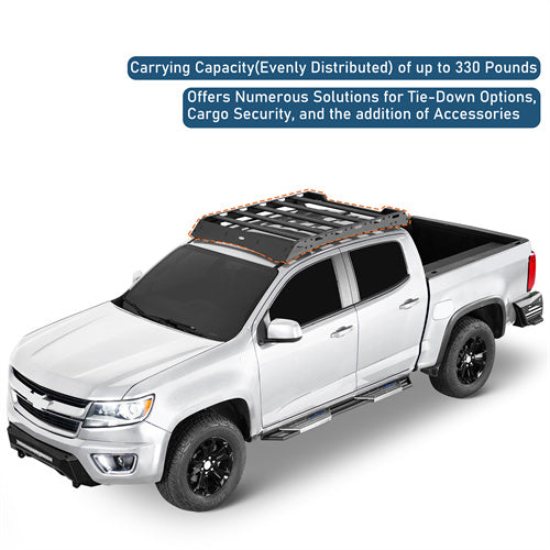 Road Trip Versatile Roof Rack For 2015-2022 with Chevy Colorado GMC Canyon Crew Cab - LandShaker4x4