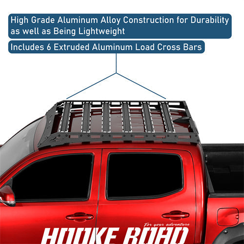 Road Trip Versatile Roof Rack For 2005-2023 Toyota Tacoma Double Cab - LandShaker4x4