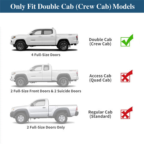 Road Trip Versatile Roof Rack For 2005-2023 Toyota Tacoma Double Cab - LandShaker4x4