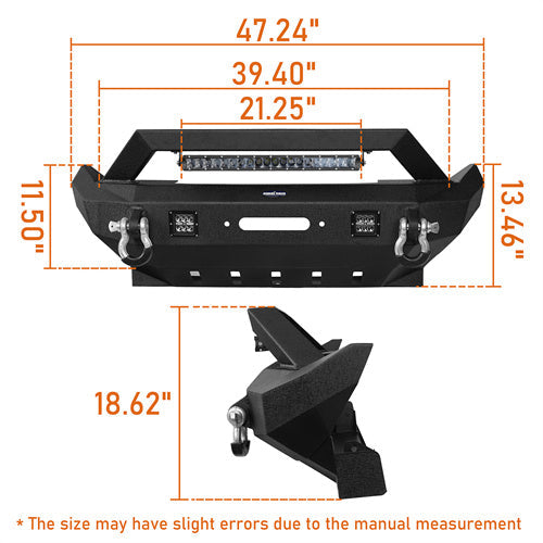 Rock Crawler Front & Rear Bumper For 2018-2025 Jeep Wrangler JL - LandShaker4x4