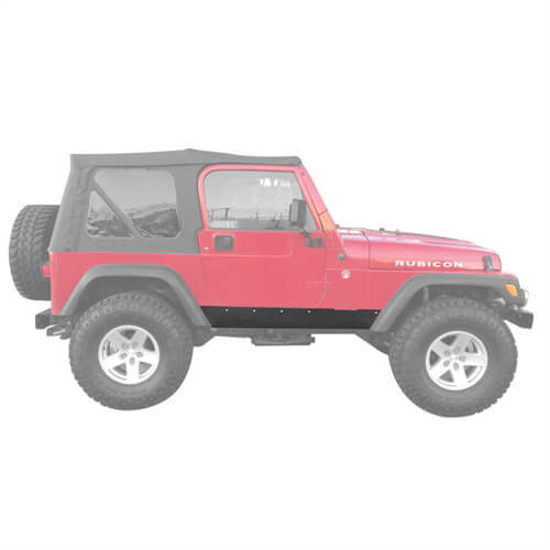 Textured Steel Rock Slider Rock Guard Body Armor Fit(97-06 Jeep Wrangler TJ,Excluding Unlimited LJ)-LandShaker
