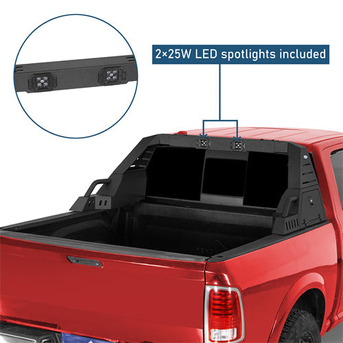 Adjustable Roll Bar w/ LED Spotlights For Ford F-150 | Chevy Silverado 1500 | GMC Sierra 1500 | Ram 1500 | Toyota Tundra - Ultralisk4x4