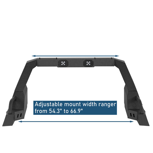 Adjustable Roll Bar w/ LED Spotlights For Ford F-150 | Chevy Silverado 1500 | GMC Sierra 1500 | Ram 1500 | Toyota Tundra - Ultralisk4x4