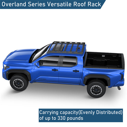 Versatile Roof Rack For 2024-2025 with Toyota Tacoma Double Cab - Landshaker4x4