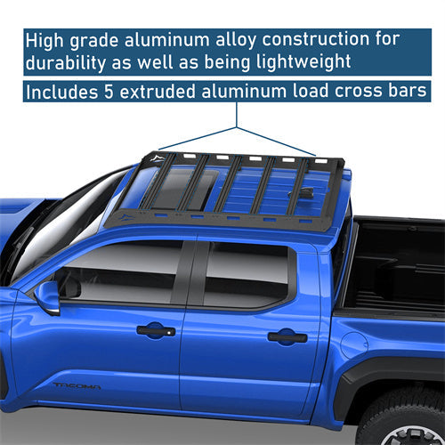 Versatile Roof Rack For 2024-2025 with Toyota Tacoma Double Cab - Landshaker4x4
