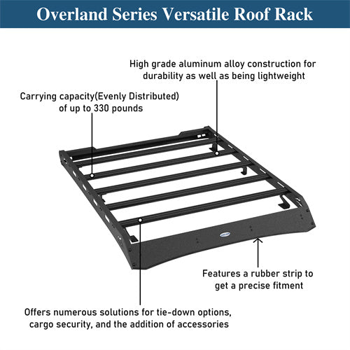 Versatile Roof Rack For 2024-2025 with Toyota Tacoma Double Cab - Landshaker4x4