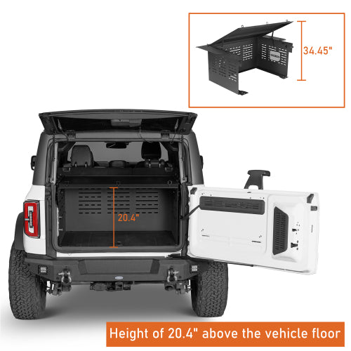 2021-2025 Ford Bronco Security Deck Enclosure For 4 Door Hardtop (Do not fit Ford Bronco Sport model) - LandShaker