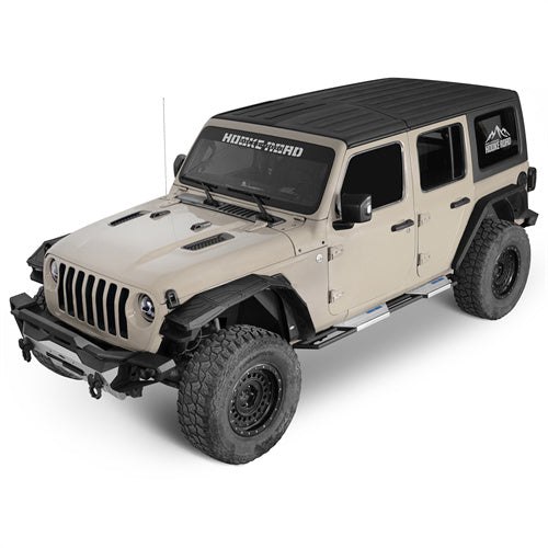 Off-road BladeX Series Nerf Side Step Bars For 2018-2025 Jeep Wrangler JL 4-Door - Landshaker4x4