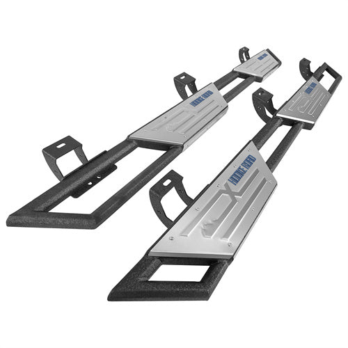 Off-road BladeX Series Nerf Side Step Bars For 2018-2025 Jeep Wrangler JL 4-Door - Landshaker4x4