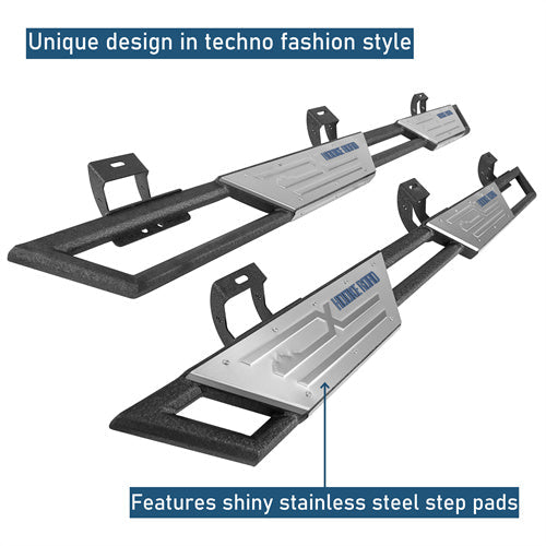 Off-road BladeX Series Nerf Side Step Bars For 2018-2025 Jeep Wrangler JL 4-Door - Landshaker4x4