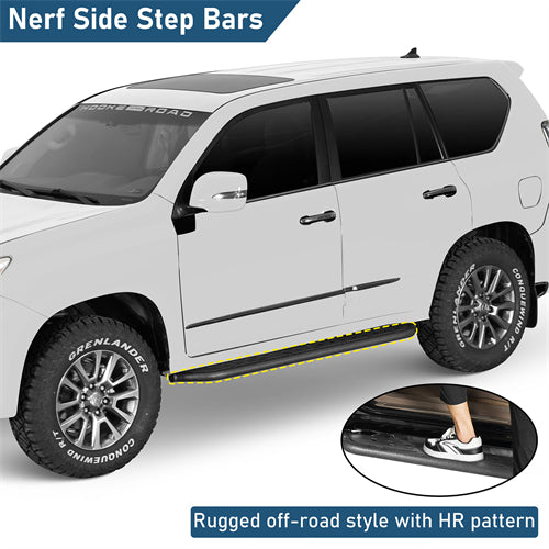 Nerf Side Step Bars For 2010-2023 Lexus GX460 - Landshaker4x4
