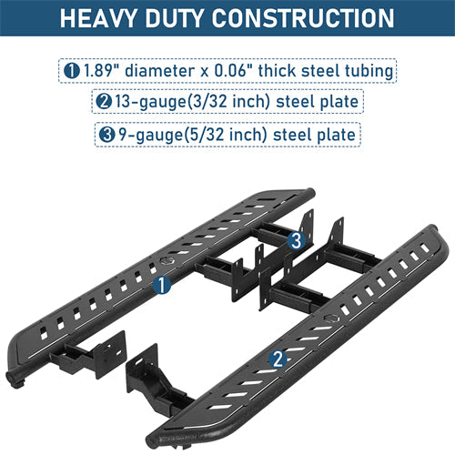Nerf Side Step Bars For 2010-2023 Lexus GX460 - Landshaker4x4