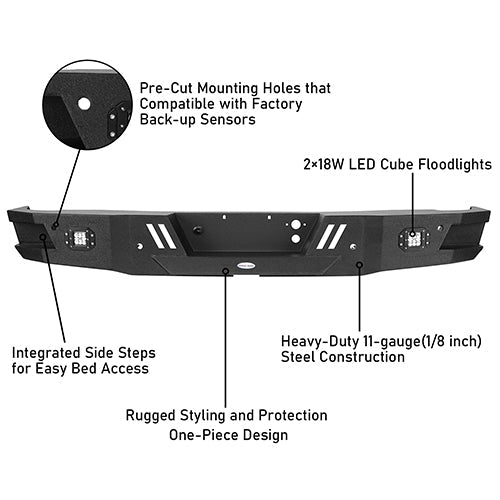 Silverado Front & Rear Bumper Combo(07-13 Chevy Silverado 1500)-LandShaker