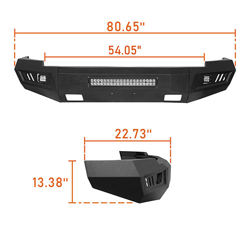 Silverado Front & Rear Bumper Combo(07-13 Chevy Silverado 1500)-LandShaker