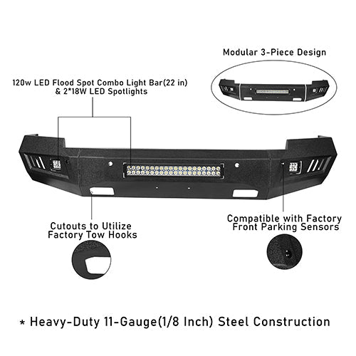Chevrolet Front & Rear Bumper Combo(14-15 Chevy Silverado 1500)-LandShaker