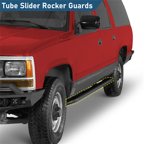 Tube Slider Rocker Guards For 1992-1999 Chevy Suburban (Excluding K2500 Suburban) - Landshaker4x4