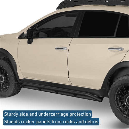 Tube Slider Rocker Guards For 2013-2017 Subaru XV Crosstrek - Landshaker4x4