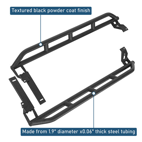 Tube Slider Rocker Guards For 2013-2017 Subaru XV Crosstrek - Landshaker4x4