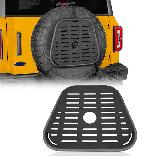 Spare Tire Mount Molle Storage Panel For 87-18 Jeep Wrangler YJ TJ JK & 21-25 Ford Bronco - Landshaker4x4