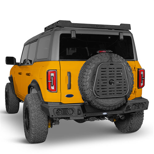 Spare Tire Mount Molle Storage Panel For 87-18 Jeep Wrangler YJ TJ JK & 21-25 Ford Bronco - Landshaker4x4