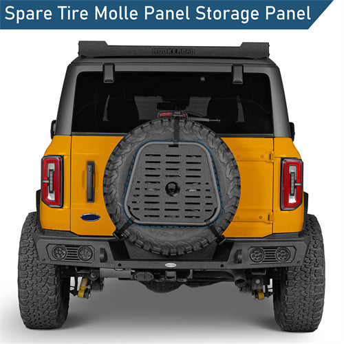 Spare Tire Mount Molle Storage Panel For 87-18 Jeep Wrangler YJ TJ JK & 21-25 Ford Bronco - Landshaker4x4
