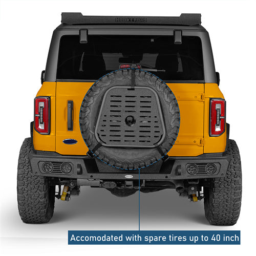 Spare Tire Mount Molle Storage Panel For 87-18 Jeep Wrangler YJ TJ JK & 21-25 Ford Bronco - Landshaker4x4