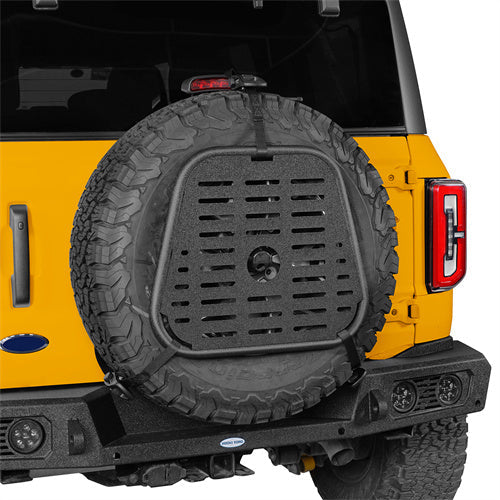 Spare Tire Mount Molle Storage Panel For 87-18 Jeep Wrangler YJ TJ JK & 21-25 Ford Bronco - Landshaker4x4