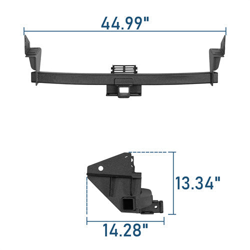 Receiver Hitch with 2" Square Receiver Opening For 2015-2022 Chevy Colorado GMC Canyon - Landshaker4x4