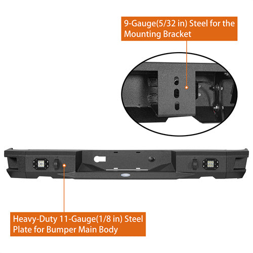 Steel Rear Bumper for 09-18 Ram 1500 - LandShaker