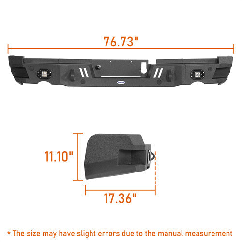 Steel Rear Bumper for 19-25 Ram 1500 (Excluding Classic Models) - LandShaker
