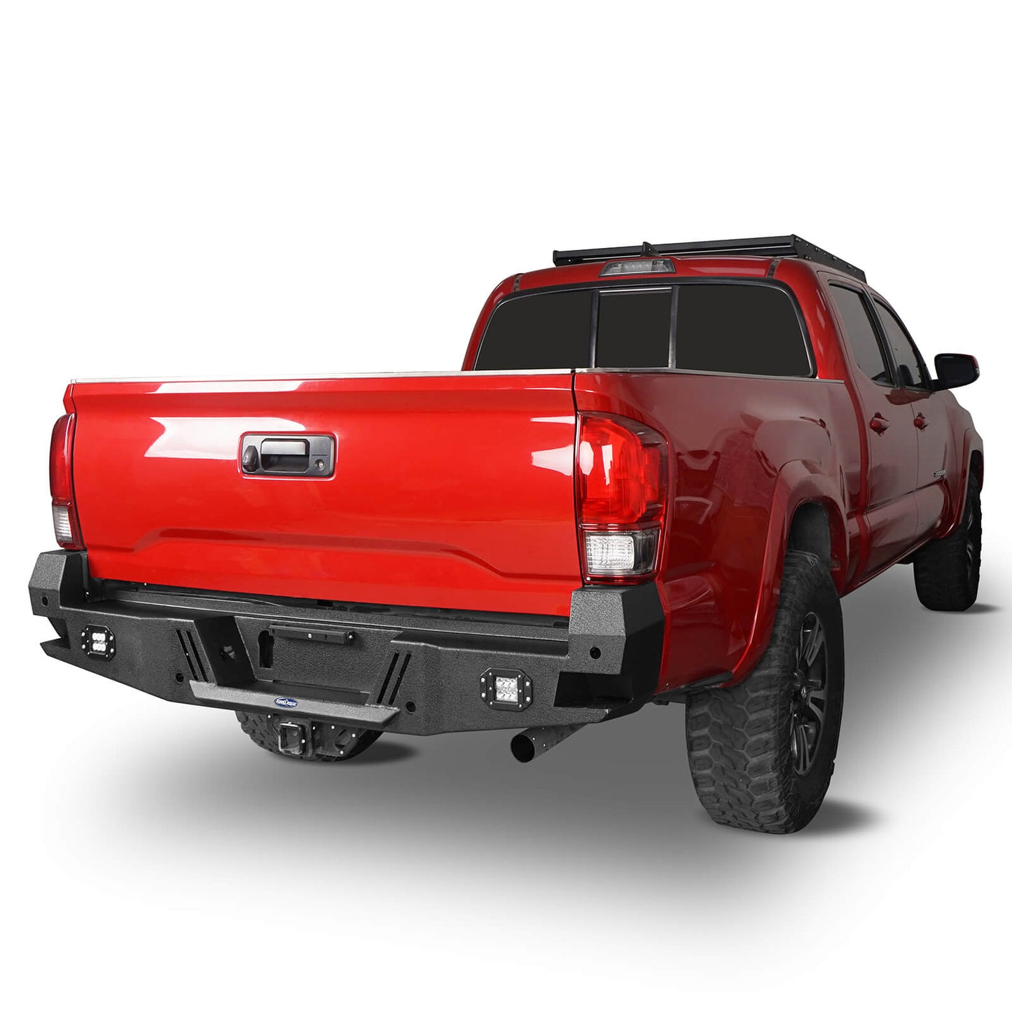 Rear Bumper w/License Plate Bracket(16-22 Toyota Tacoma 3rd Gen)-LandShaker