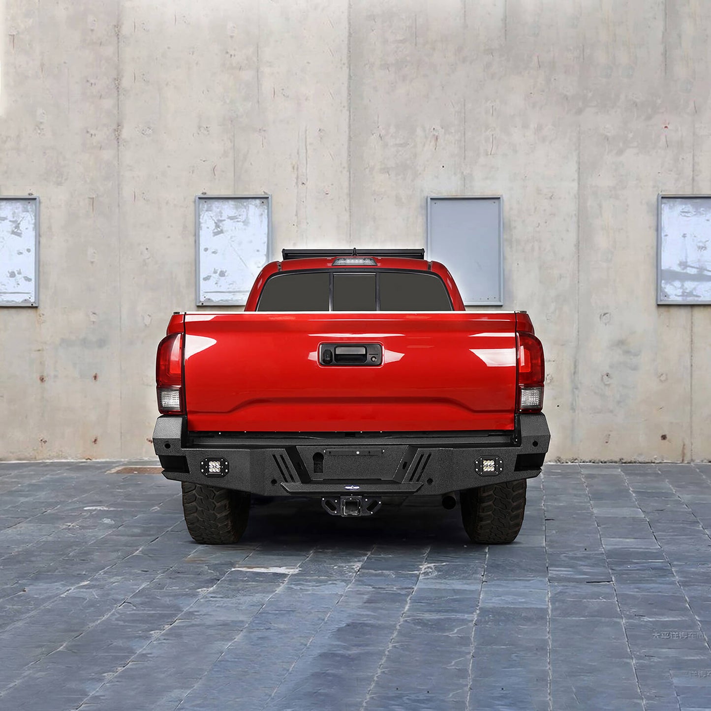 Rear Bumper w/License Plate Bracket(16-22 Toyota Tacoma 3rd Gen)-LandShaker