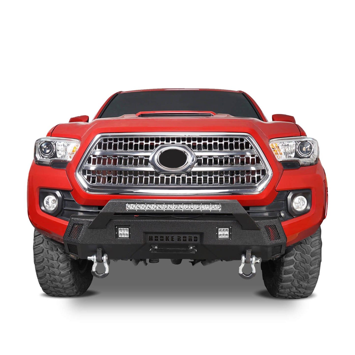 Stubby Front Bumper w/License Plate Bracket(16-22 Toyota Tacoma 3rd Gen)-LandShaker