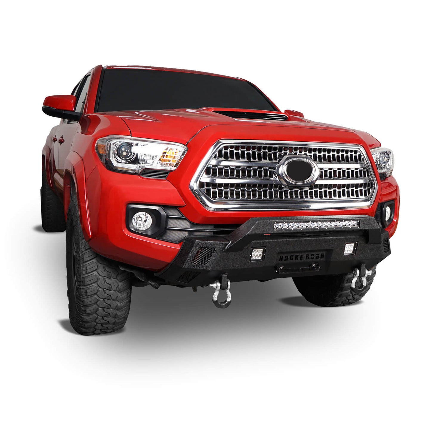Stubby Front Bumper w/License Plate Bracket(16-22 Toyota Tacoma 3rd Gen)-LandShaker