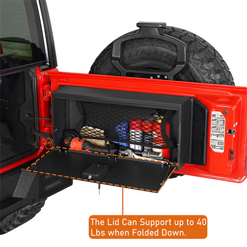 2 Gen Tailgate Storage Lock Box For 2018-2024 Jeep Wrangler JL - LandShaker4x4