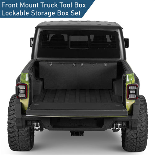 Truck Tool Box Lockable Storage Box Set For 2020-2025 Jeep Gladiator JT - Langshaker4x4