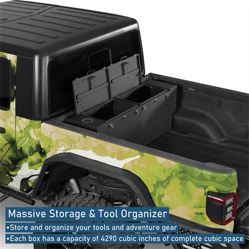 Truck Tool Box Lockable Storage Box Set For 2020-2025 Jeep Gladiator JT - Langshaker4x4