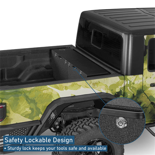 Truck Tool Box Lockable Storage Box Set For 2020-2025 Jeep Gladiator JT - Langshaker4x4