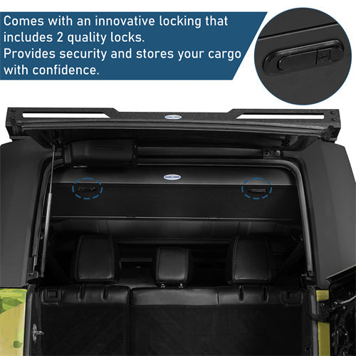 Road Trip Trunk Upper Locking Storage Box For 2007-2018 Jeep Wrangler JK 4-Door Hardtop - Ultralisk4x4