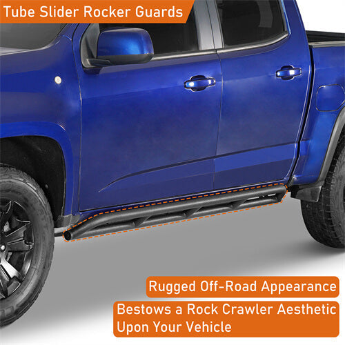 Tube Slider Rocker Guards For 2015-2025 Chevy Colorado & GMC Canyon Crew Cab - LandShaker