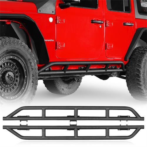 Tube Slider Rocker Guards For 2018-2025 Jeep Wrangler JL 4-Door - LandShaker