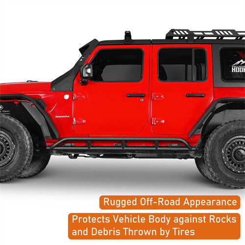 Tube Slider Rocker Guards For 2018-2025 Jeep Wrangler JL 4-Door - LandShaker