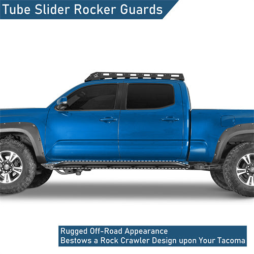 Tube Slider Rocker Guards For 2016-2023 Toyota Tacoma Double Cab - Landshaker4x4