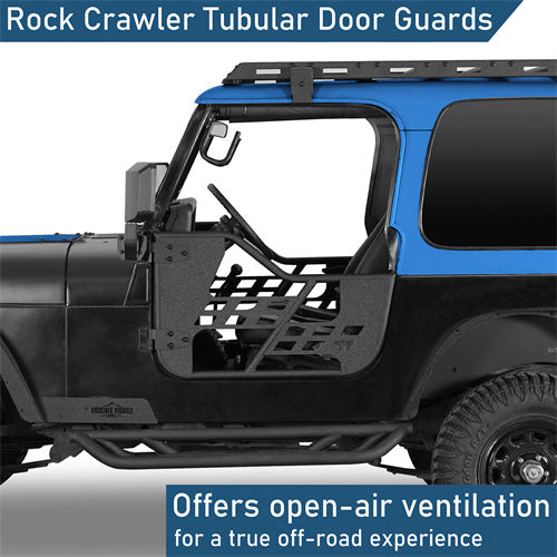 Rock Crawler Tubular Door Guards For 1976-1986 Jeep CJ-7 Wrangler YJ - Landshaker4x4