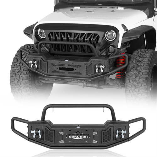 Tubular Front & Rear Bumper For 2007-2018 Jeep Wrangler JK - Landshaker4x4