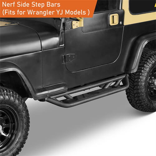 Off-road Tubular Side Step Bars For 1987-1995 Jeep Wrangler YJ- LandShaker