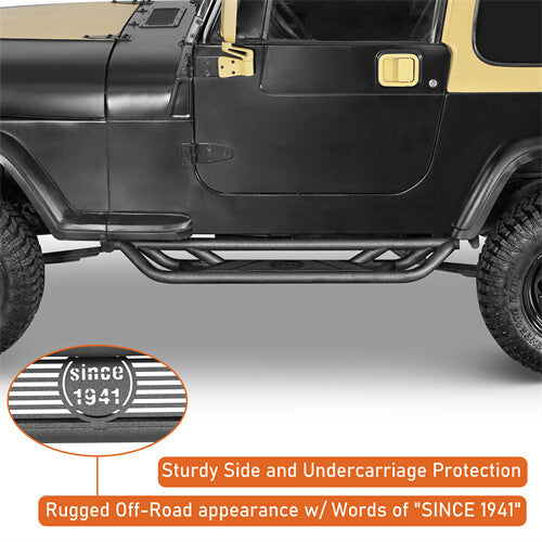 Off-road Tubular Side Step Bars For 1987-1995 Jeep Wrangler YJ- LandShaker