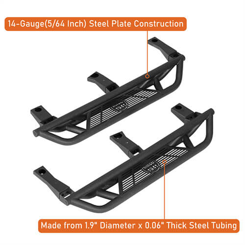 Off-road Tubular Side Step Bars For 1987-1995 Jeep Wrangler YJ- LandShaker